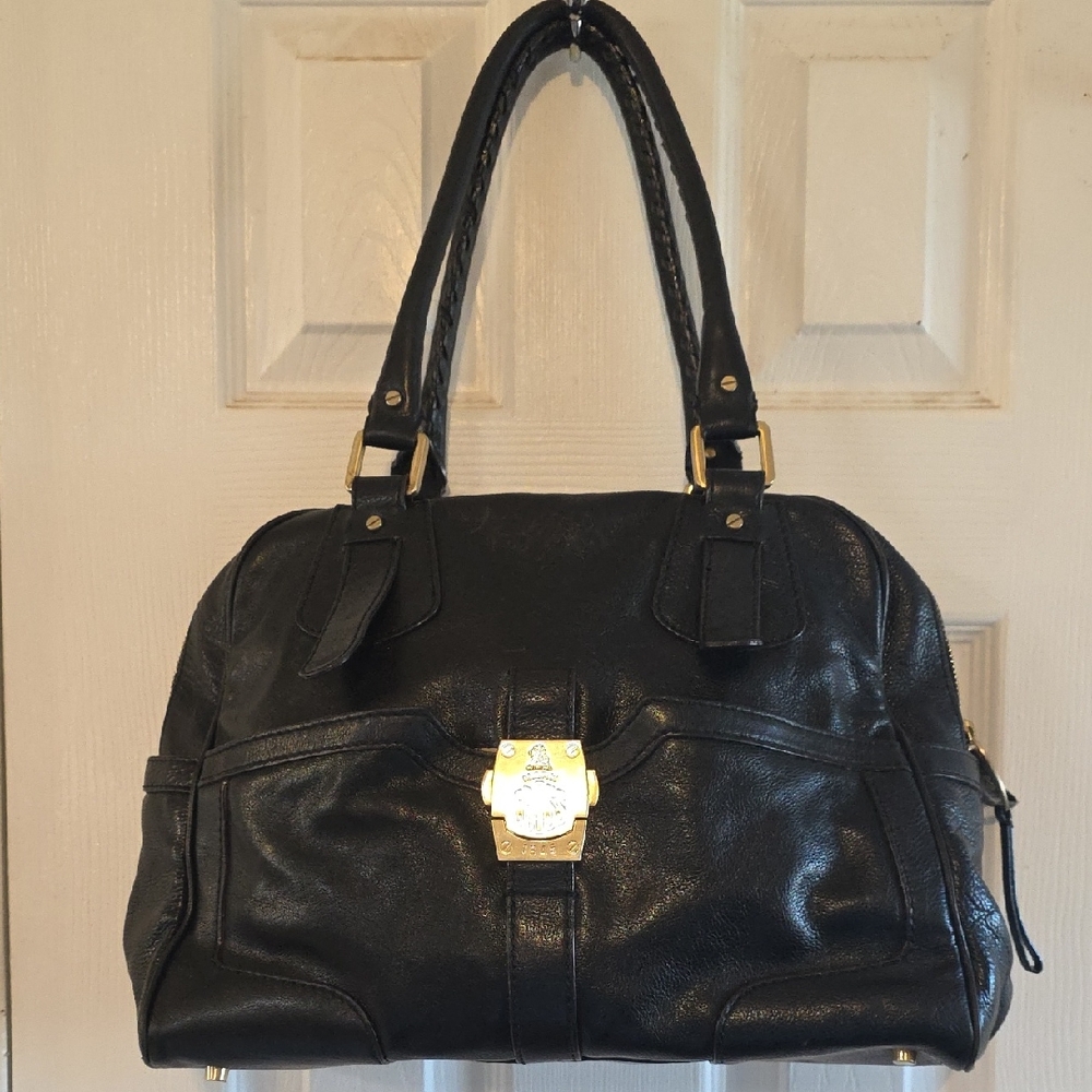 Mark Cross Elegant Black Leather Handbag